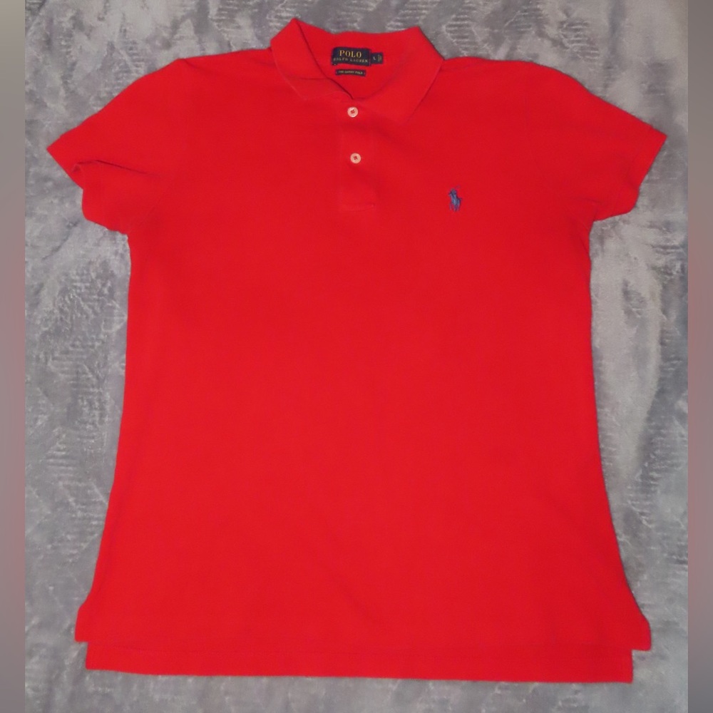 Red Ralph Lauren Skinny Polo Shirt